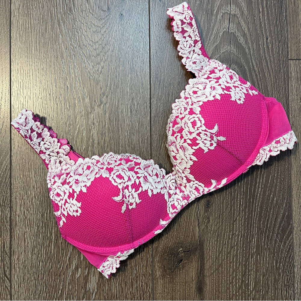 Intimissimi Valentine Pink Pretty Flowers Gioia Super Push-up Bra, Size 36C